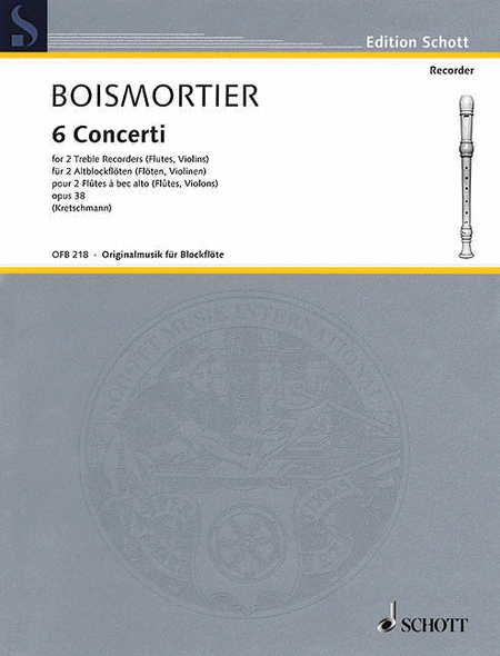 6 Concerti - J. B. de Boismortier SCHOTT