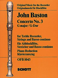 Concerto No. 3 in G major - J. Baston- part-+klavír