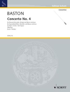 Concerto No. 4 G major - J. Baston -partitura