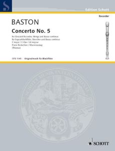 Concerto No. 5 C major - J. Baston - part+klavír