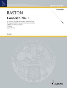 Concerto No. 5 C major - J. Baston - partitura