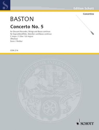 Concerto No. 5 C major - J. Baston - partitura SCHOTT