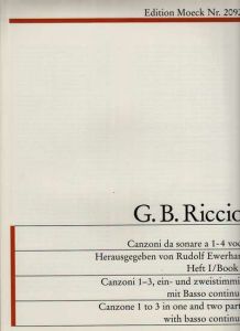 G. B. Riccio - Canzoni da sonare - 1. díl