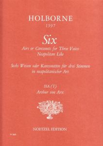 Holborne - Six airs or Canzonets dor Three Voices Noetzel Edition