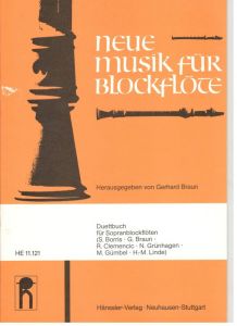 Neue Musik für Blockflöte - ed. G. Braun Hänssler-Verlag
