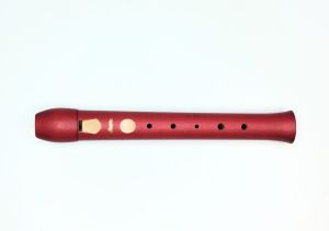 Dětská pětidírková zobcová flétna - červená