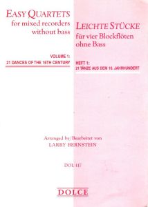 Easy Quartets for mixed recorders without bass - arr. L. Bernstein