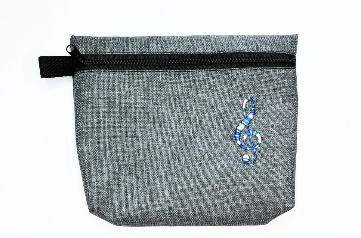 Kosmetická taška - šedý melír Hanacká dílna
