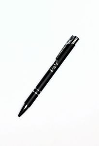 Kovové kuličkové pero - noty - černé