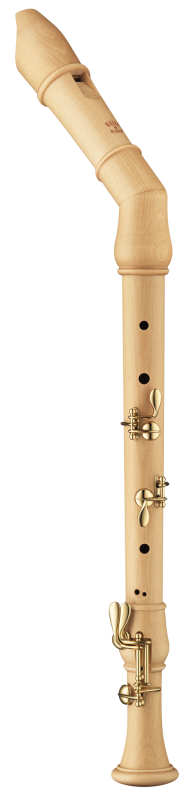 Moeck tenorová zobcová flétna Rondo - javor - se zahnutou hlavicí a klapkami pro c/cis,f,g Moeck.
