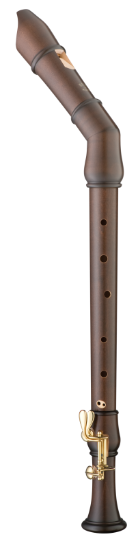 Moeck tenorová zobcová flétna Rondo - mořený javor - se zahnutou hlavicí a klapkou pro c/cis Moeck.